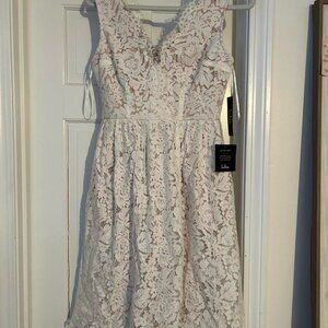 Lulus Women's White and Cream Dress